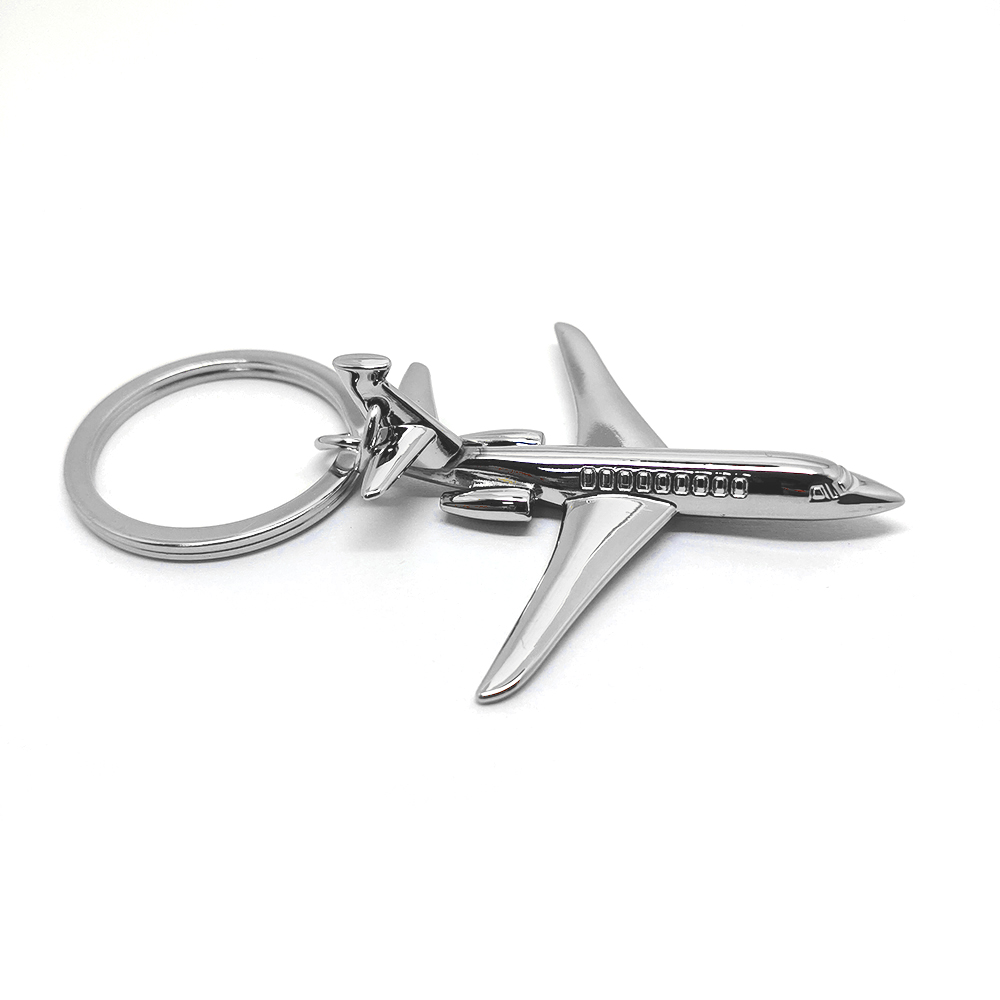 Modelo 3D Chaveiro de avião com logotipo de metal personalizado personalizado