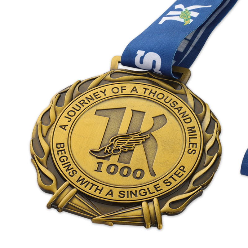 Medalha de ouro de corrida personalizada Virtual Virtual 1K Run Runner Medal Near Me