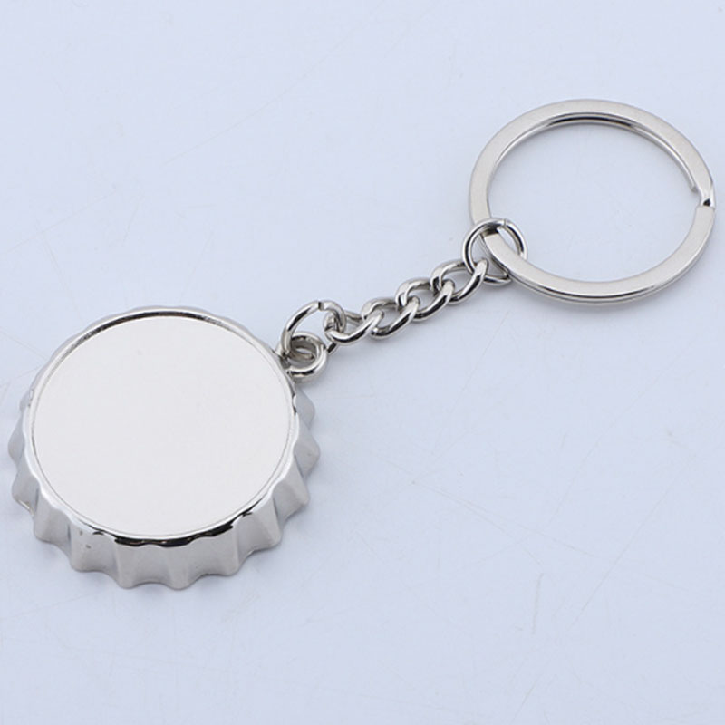 Chaveiro abridor de garrafa menor com tampa de garrafa de metal personalizada 