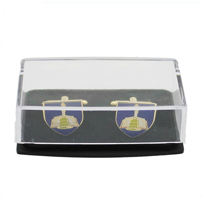 Abotoaduras de metal personalizadas com caixa de presente