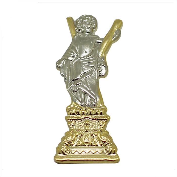 Alfinete de lapela de metal com figura 3D com revestimento duplo