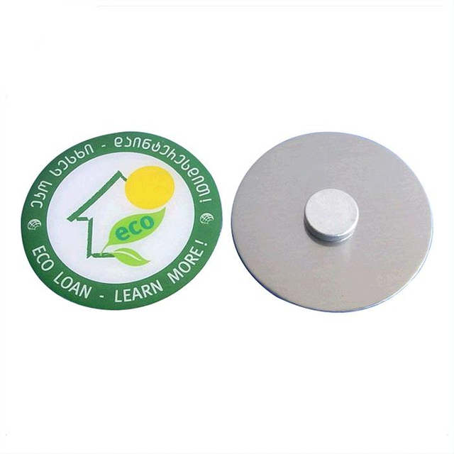 Alfinete de lapela com impressão offset de logotipo personalizado com ímã