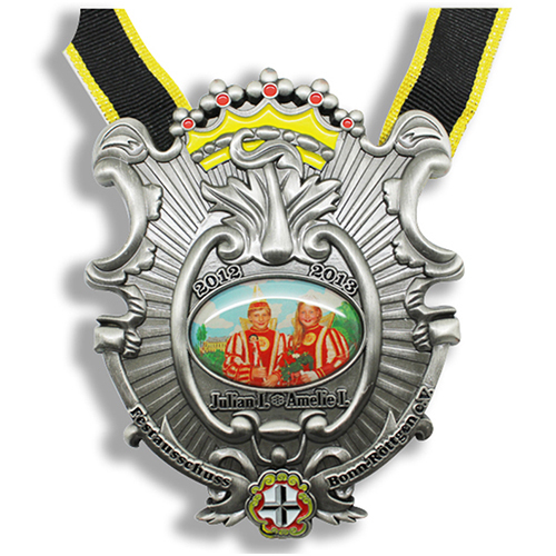 Medalha de metal com inserção de adesivo para impressão 3D CMYK