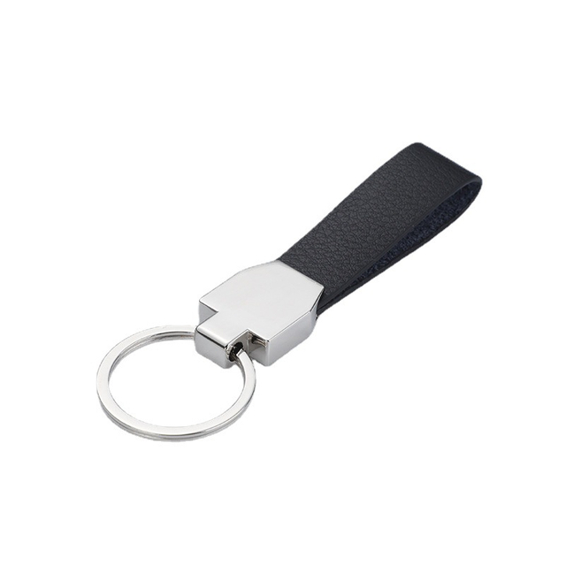 Chaveiros de couro de metal personalizados em branco personalizados