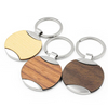 Chaveiro de madeira Design redondo personalizado gravura chaveiro de madeira