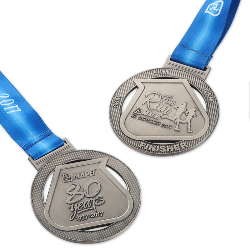 Medalhas de corrida divertidas personalizadas de melhor finalizador 5K