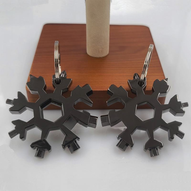 Desuccus 18 em 1 floco de neve multiferramenta abridor de garrafa de floco de neve de aço inoxidável/kit de chave de fenda Phillips plana/chave 